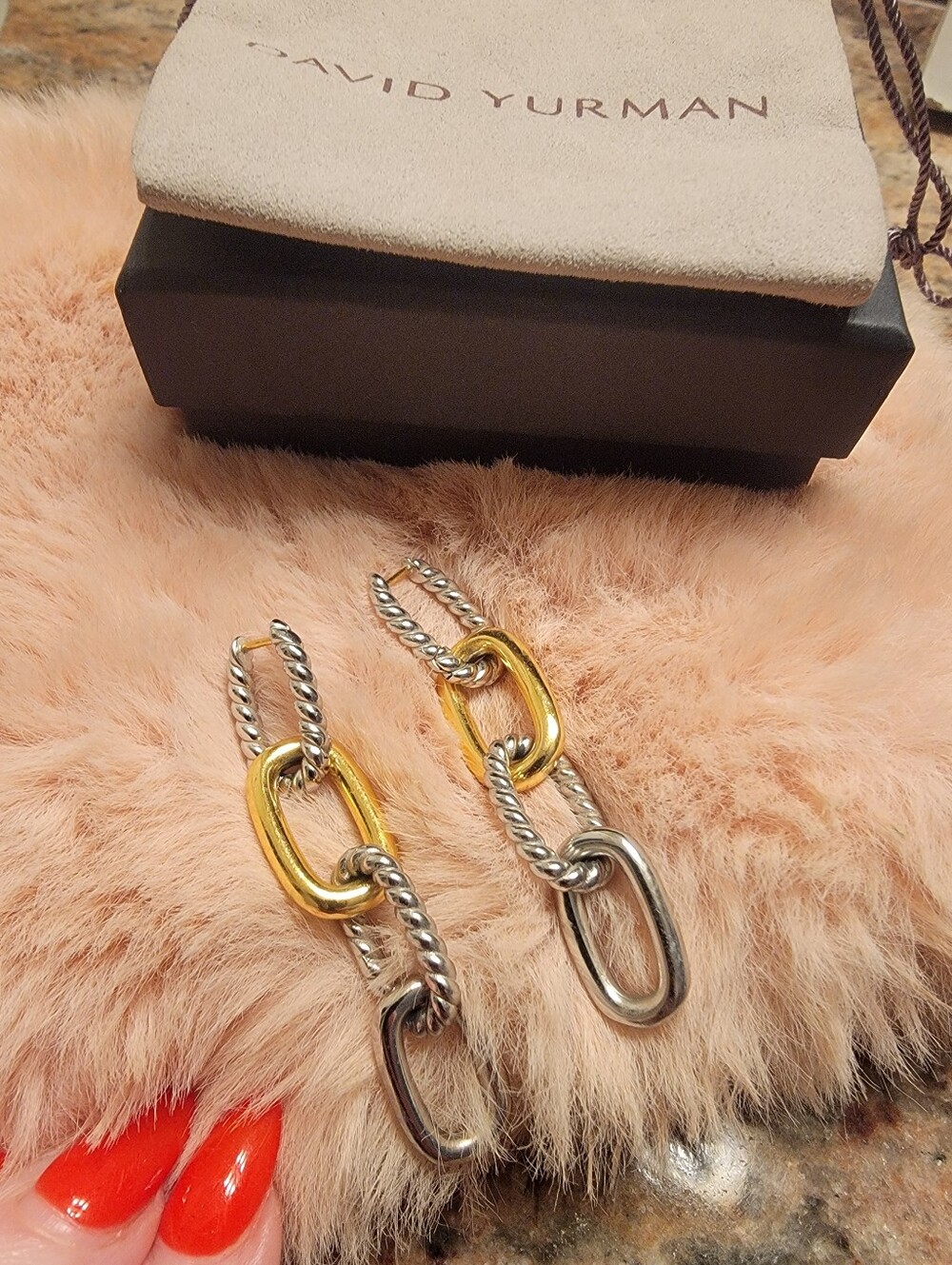 David Yurman Chain Link Earrings - Picture 3 of 6